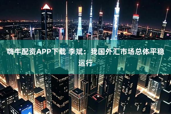 嗨牛配资APP下载 李斌：我国外汇市场总体平稳运行